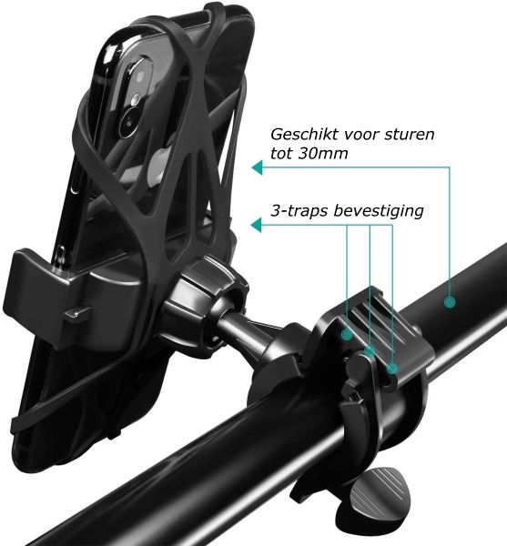 INF LX573-14 Mobiele telefoonhouder voor op de fiets
